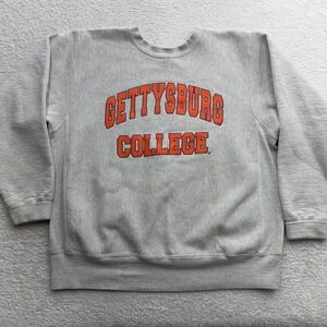 VTG The Cotton Exchange Gettysburg College Sweatshirt Mens Medium Gray Made USA